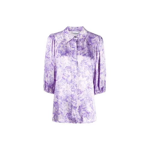 GANNI Shirts Women's Purple