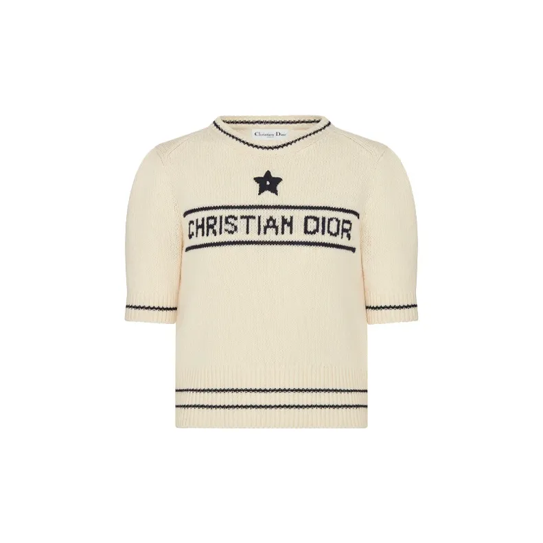 DIOR Dior Quarterly New Products Cashmere Sweater Women's Beige-2