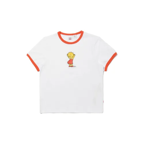 The Simpsons X Levis T-Shirts Women's White