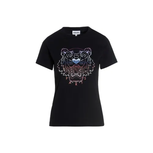 KENZO Classic Tiger Head T-Shirts Women's Black