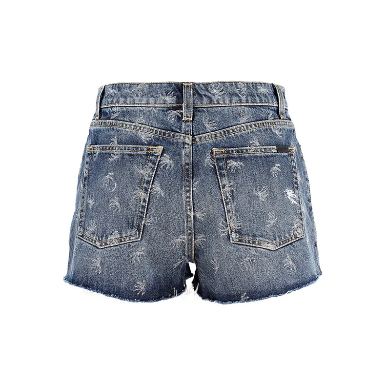 SAINT LAURENT Denim Shorts Women's Blue-1