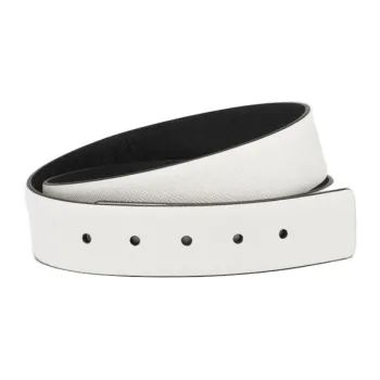 PRADA Saffiano Reversible Belt Buckle Not Included Leather Leather Belts Men's