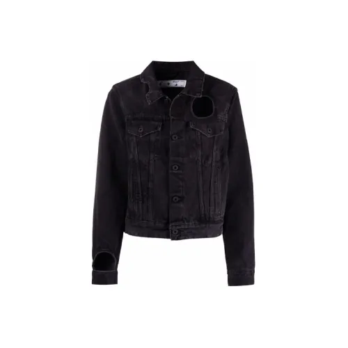 OFF-WHITE FW21 Denim Jackets Women's Black Gray