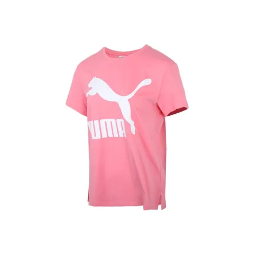 PUMA LARGE LOGO T-Shirts Women's Bright Pink