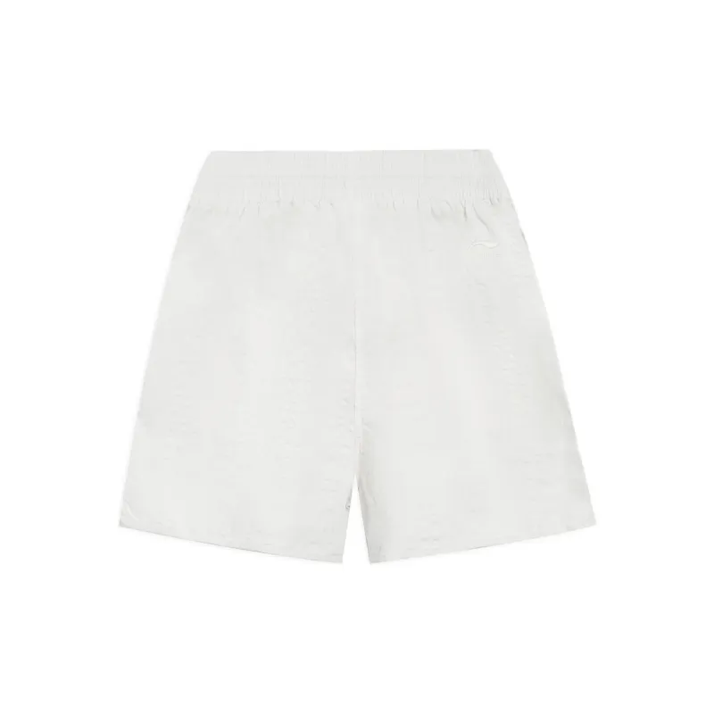 LINING Sports Trend Series Casual Shorts Women's Mist White-1