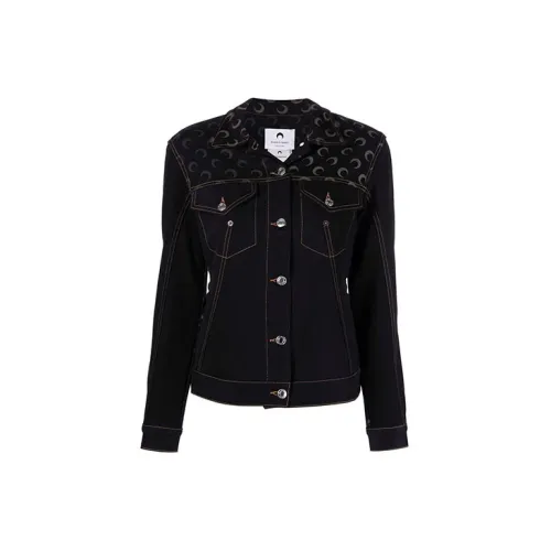 Marine Serre Denim Jacket Women's Black