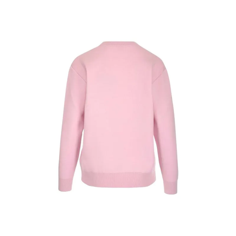 Burberry Logo Embroidered Ribbed Sweater 'Pale Candy Pink'-1