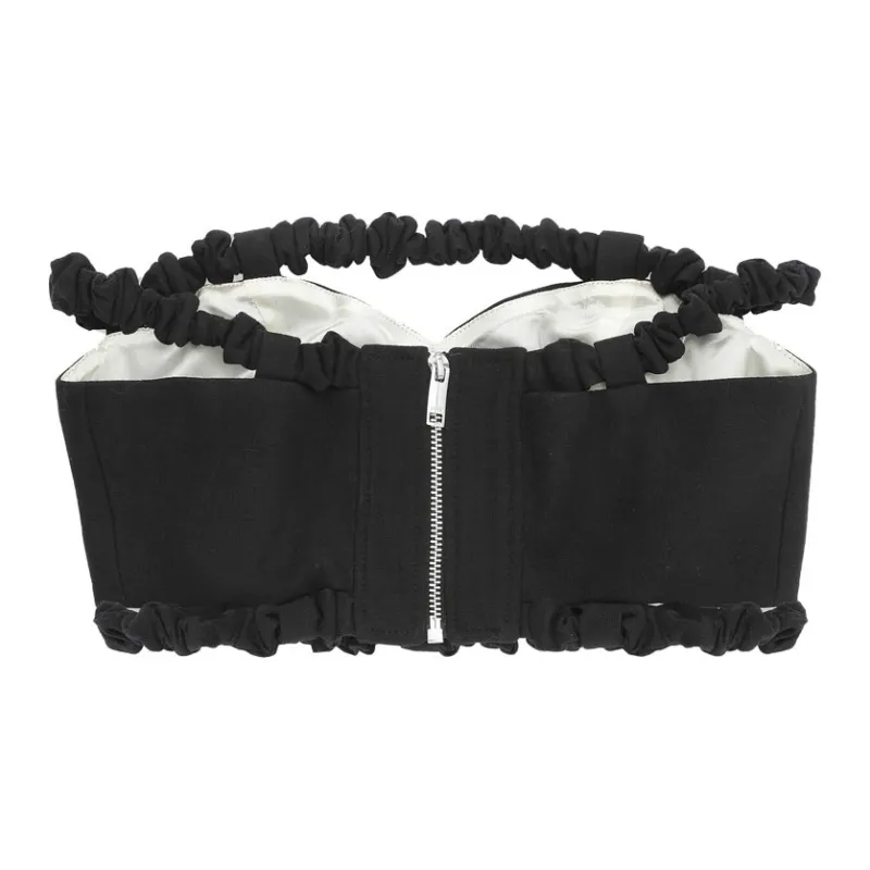 GANNI Bandeau Strapless Crop Top-1