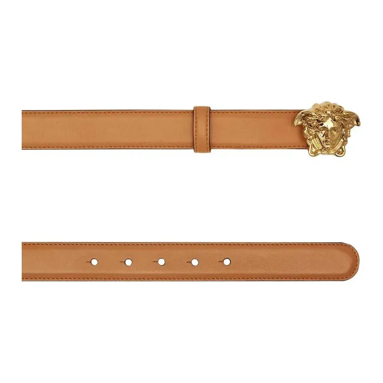VERSACE PALAZZO Leather Belts Women's Brown-1