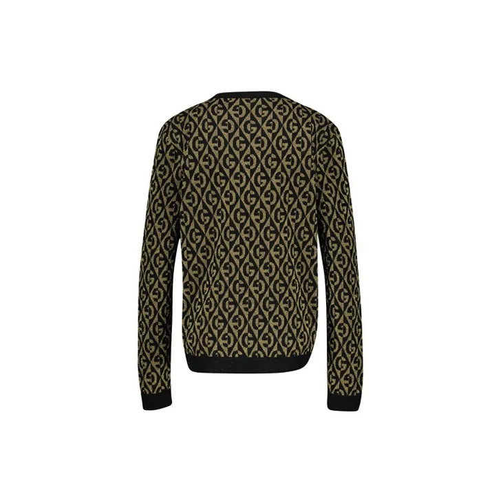 GUCCI Loose Fit Sweater Women's Black Gold Multicolor-1