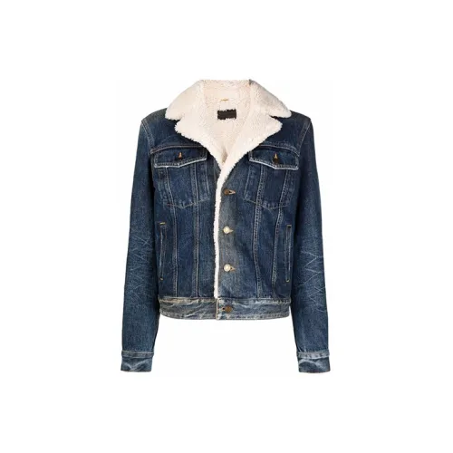 SAINT LAURENT Denim Jackets Women's Blue