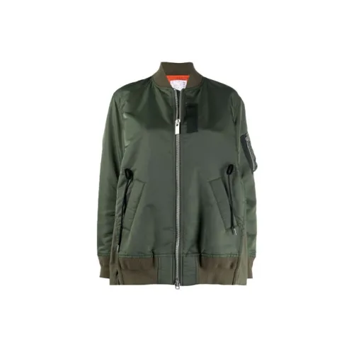 Sacai Parka Coats Women's Green