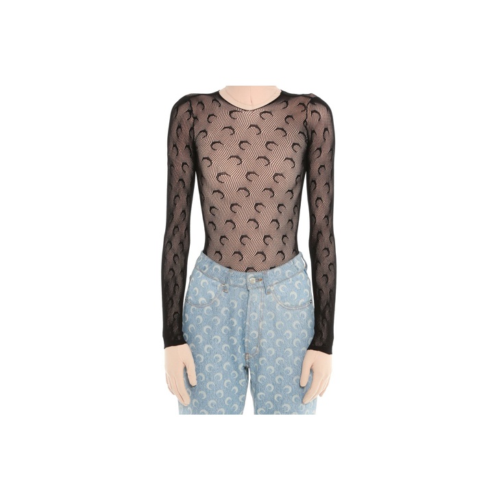 Marine Serre Second Skin Semi-Sheer Top - POIZON