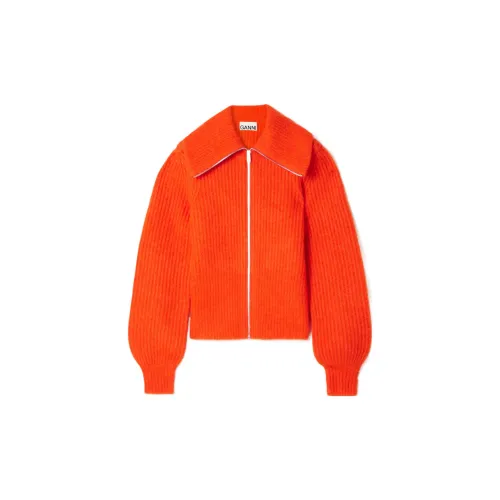 GANNI Cropped Coat Women's Orange