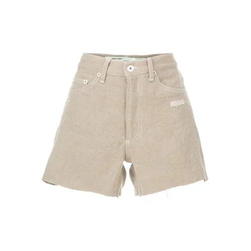 OFF-WHITE SS21 Denim Shorts Women's Beige