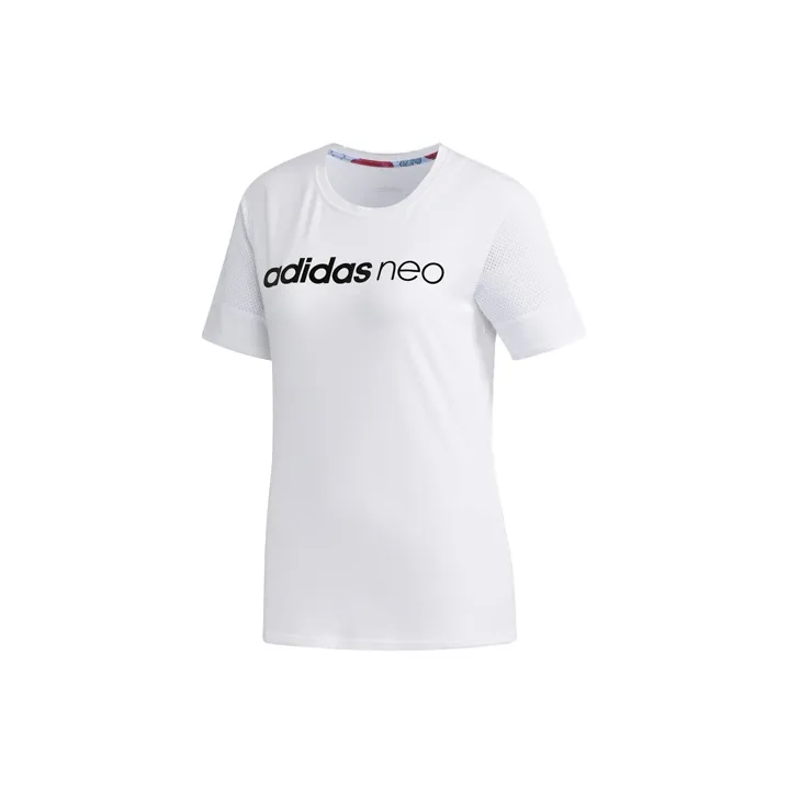 Adidas Neo Straight T Shirt Women's White-1