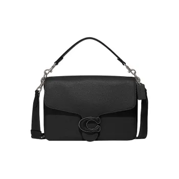 COACH Tabby Cow Leather Patchwork Leather Messenger Bag Handbag Shoulder Bag Crossbody Bag Large Size Women's Black