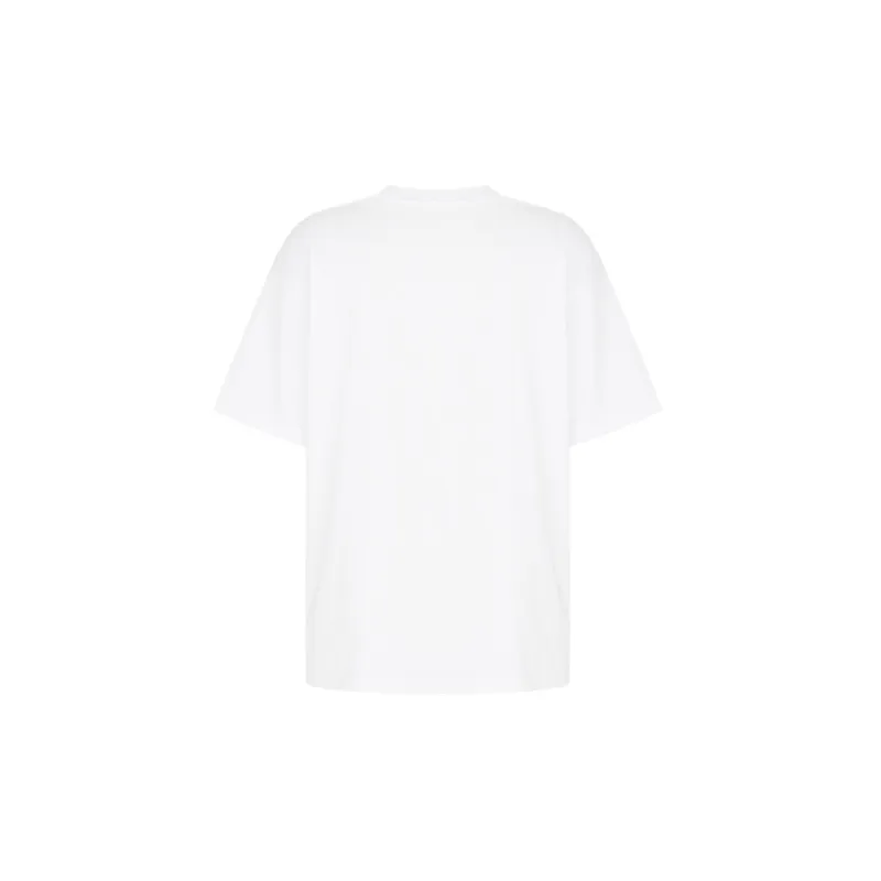 KIMHEKIM Drop Shoulder Sleeve T Shirt Women's White-1