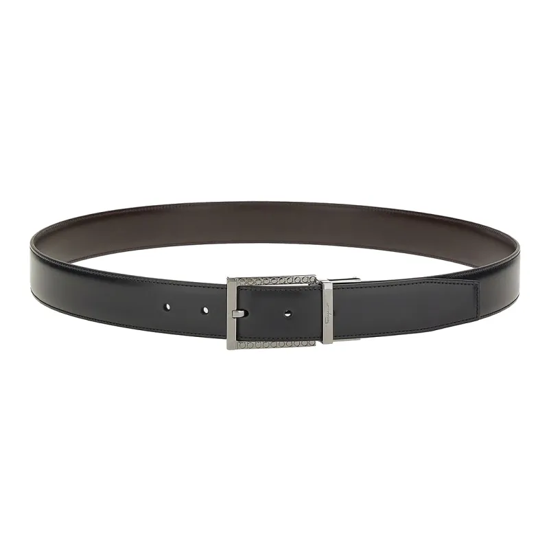 Ferragamo Leather Belts Men Black-1