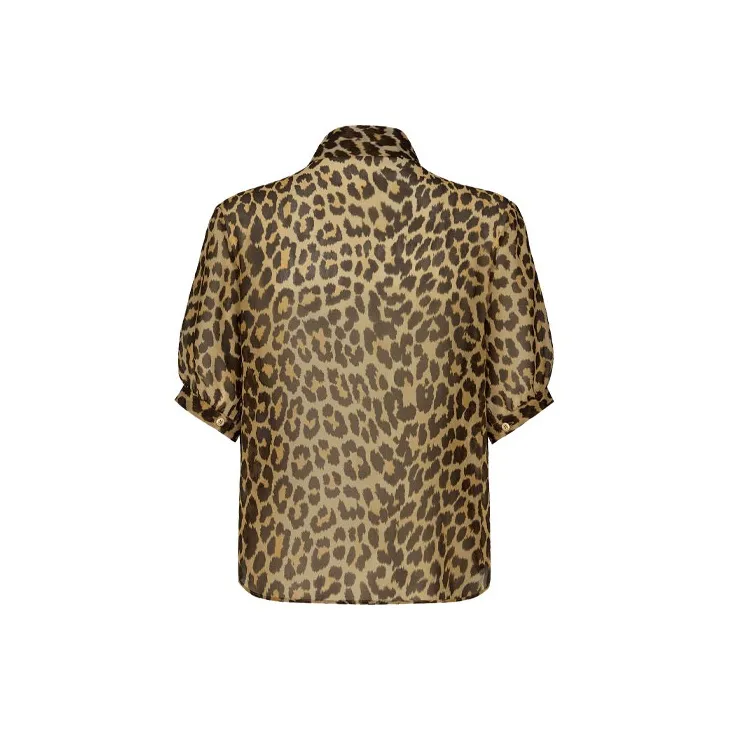 DIOR Shirt Women's Beige Leopard Print-1