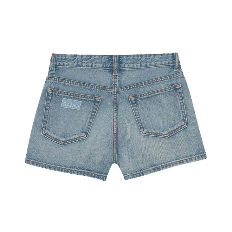 GANNI Denim Shorts Women's Blue-1