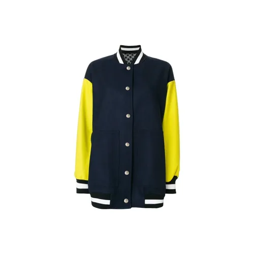 MSGM Baseball Jerseys Women's Yellow/Blue Multicolor