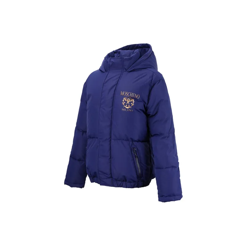MOSCHINO Puffer Jackets Women's Blue-2