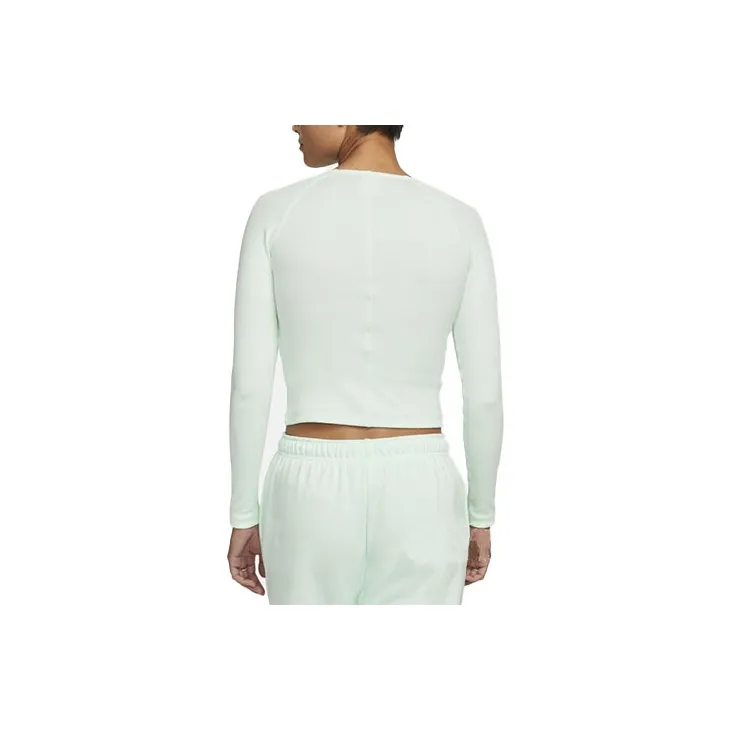 Nike Drop Shoulder Sleeve T-Shirt Women's Turquoise US Version-1