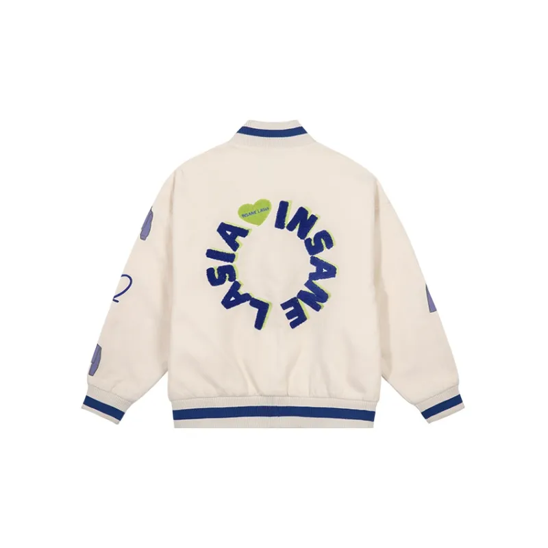 INSANE LASIA Baseball Jacket Unisex Ecru-1