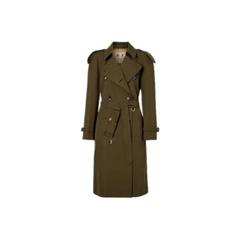 Burberry Trench Coats Women's Dark Military Khaki