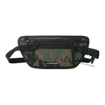Alexander McQueen Fabric Sling Bag, Crossbody Bag, Fanny Pack Men's Army Green