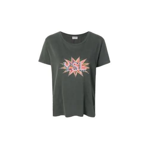 SAINT LAURENT T-Shirts Women's Gray