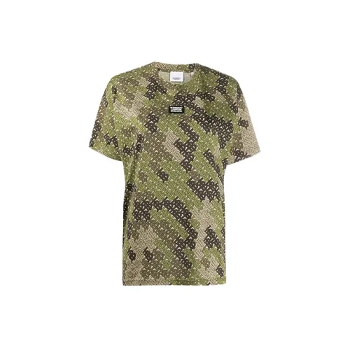 Burberry T-Shirts Women's Green Camouflage