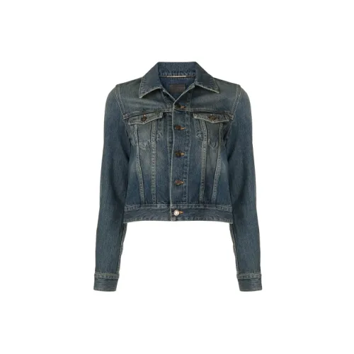 SAINT LAURENT Denim Jackets Women's Blue