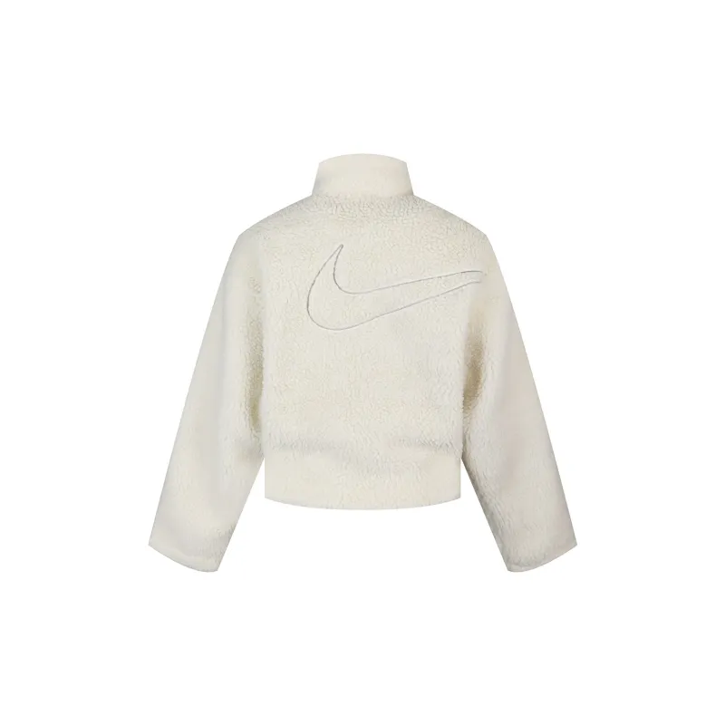 Nike Velvet Jackets Women's White-1