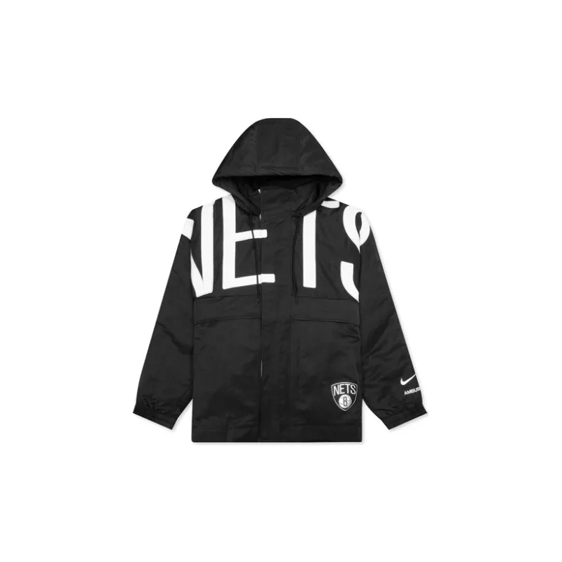 Nike X Ambush Nba Collection Nets Jacket Black/White/Grey - POIZON