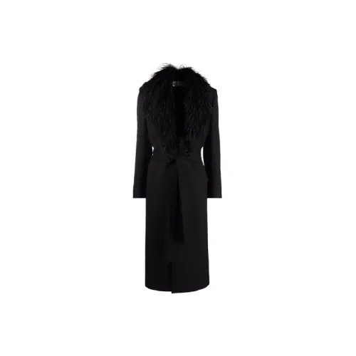 SAINT LAURENT Coats Women's Black