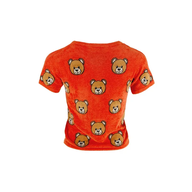 MOSCHINO Crop Tops Women's Orange Red-1