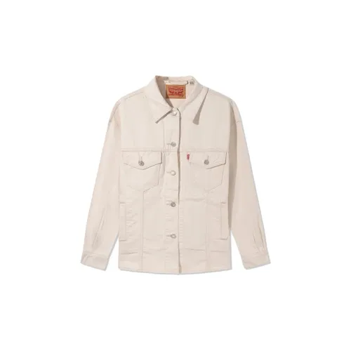 Levis Denim Jackets Women's Off White