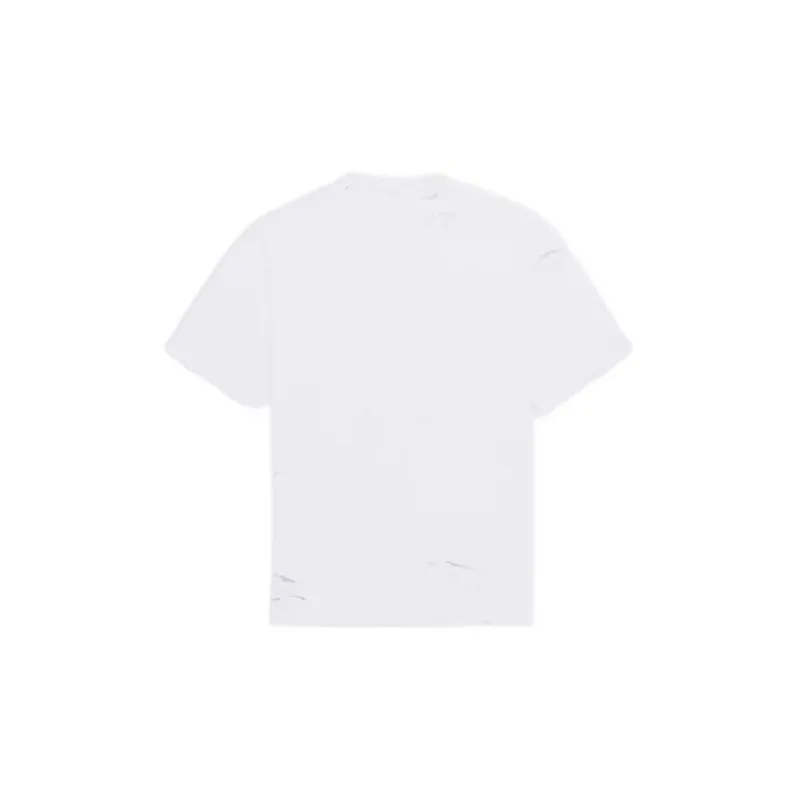 Balenciaga Drop Shoulder Sleeve T Shirt Women's White Loose Fit-1