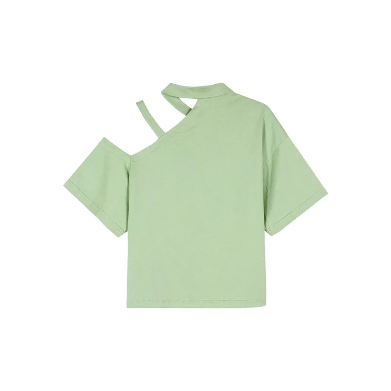 JK&JS Mock Two Piece T Shirt Women's Green-1