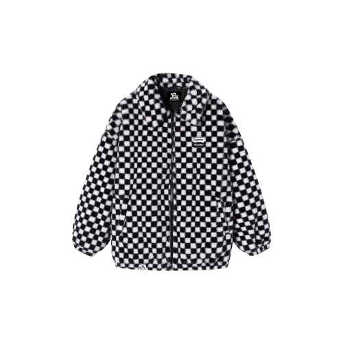 I'M ONE Puffer Jackets Women's Black/White Plaid