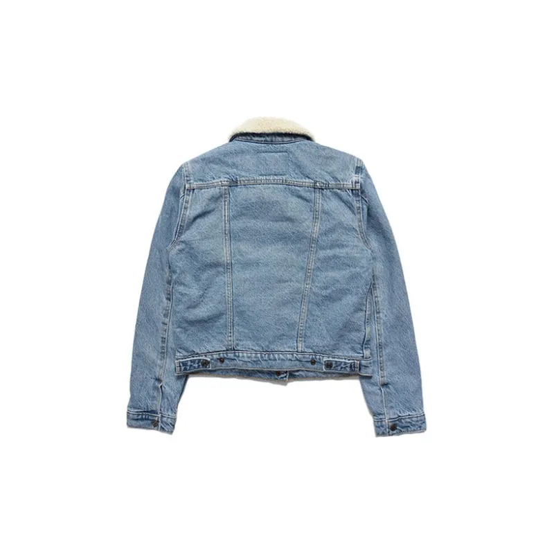 Levis Velvet Jackets Women's Blue-1