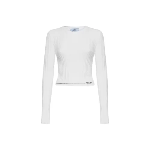 PRADA SS22 Slim Fit Sweater Women's White