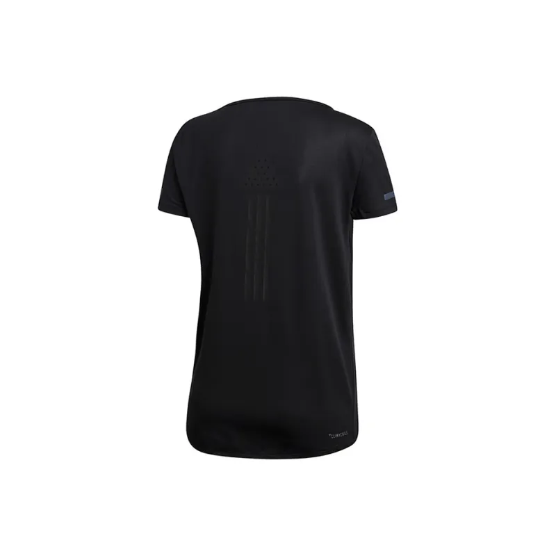 Adidas Set in Sleeve T Shirt Women's Black-1