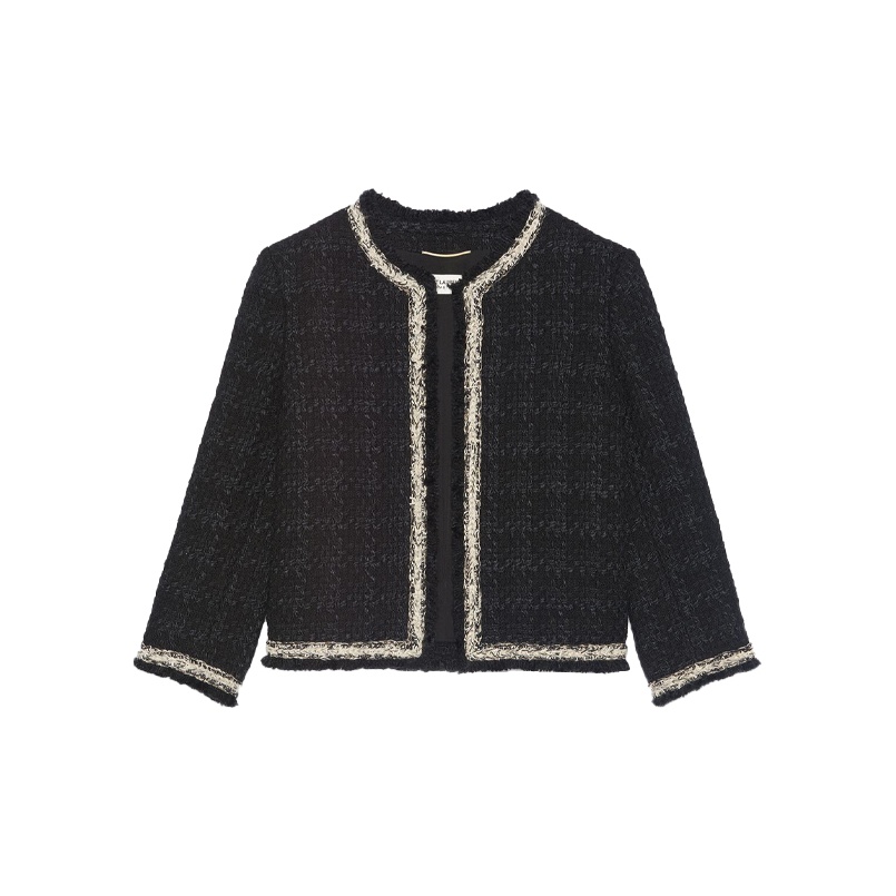 コート SAINT LAURENT Women Outer 24A810508Y080W 1000 Black Jackets and Pants for Women | Saint Laurent | YSL