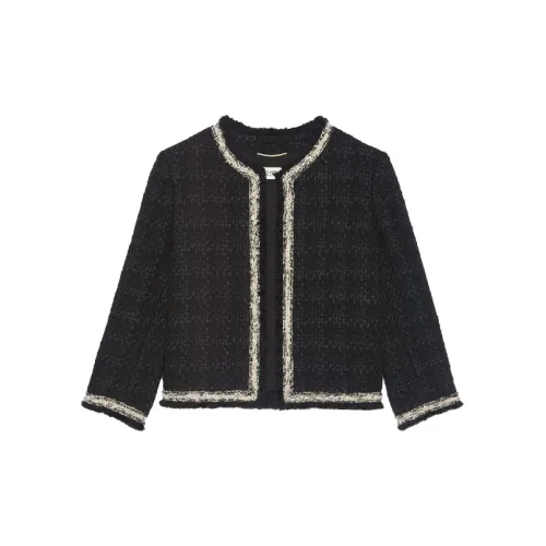 SAINT LAURENT Cropped Coats Women's Black