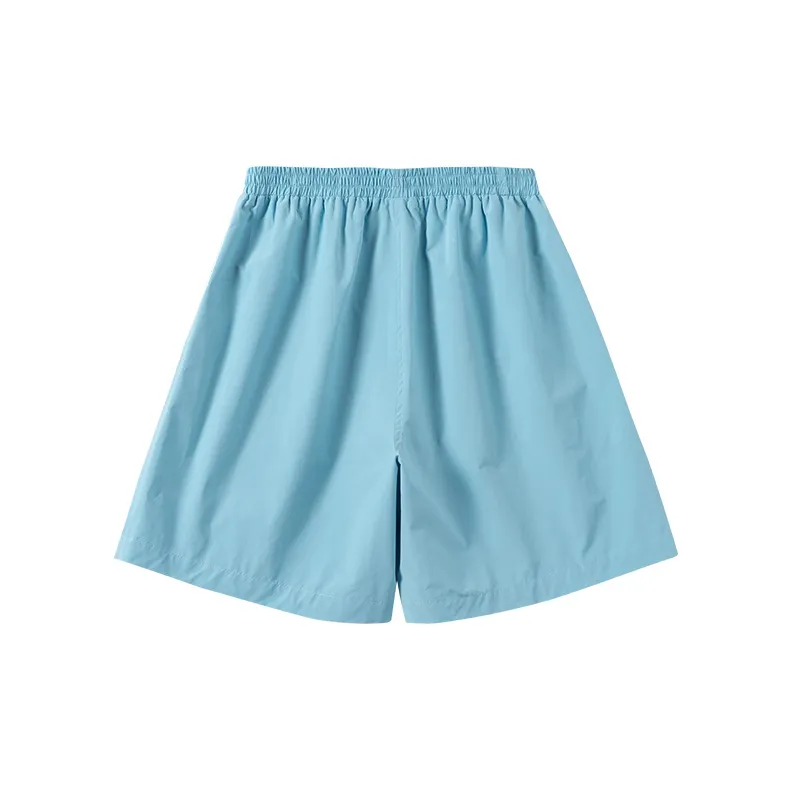 MeiHaoStore Casual Shorts Women's Blue Gray-1