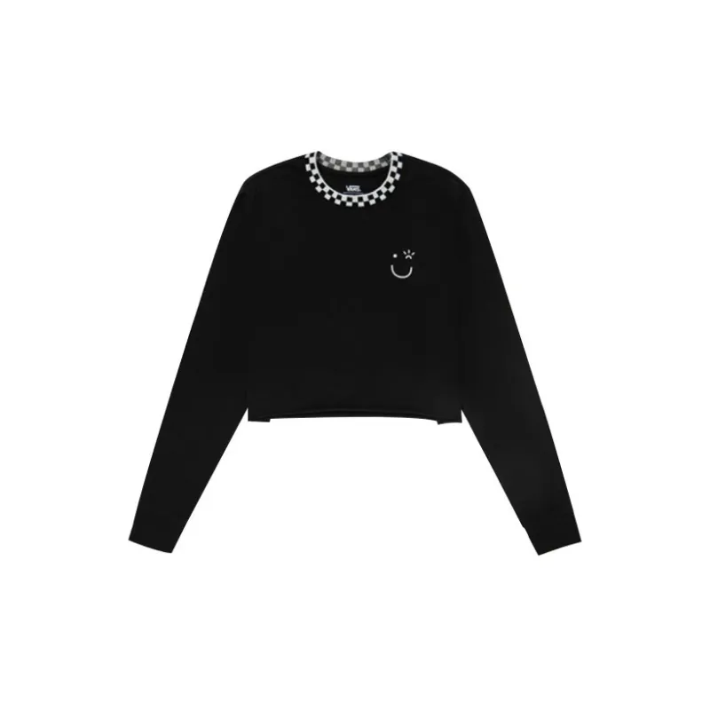 Vans Crop Tops Women's Black-1