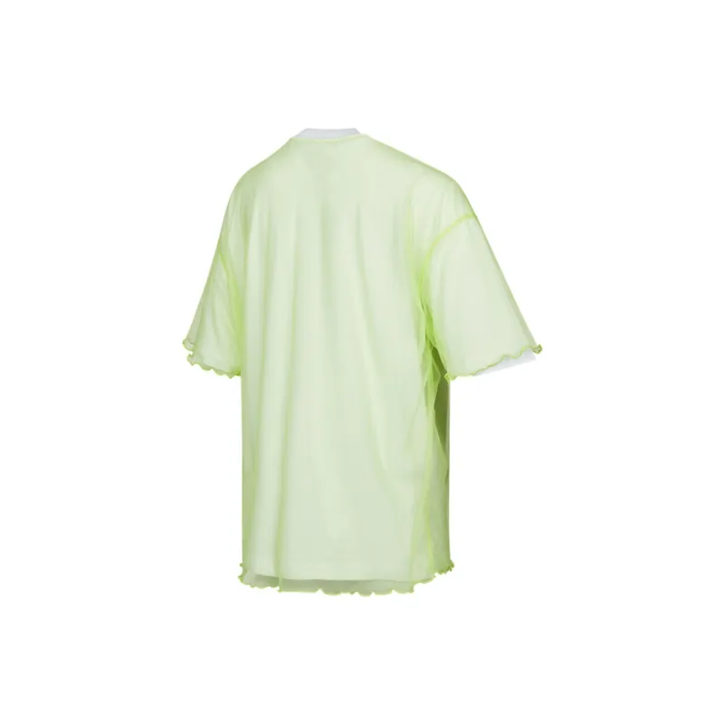 Nike Drop Shoulder Sleeve T Shirt Women's Yellow-1
